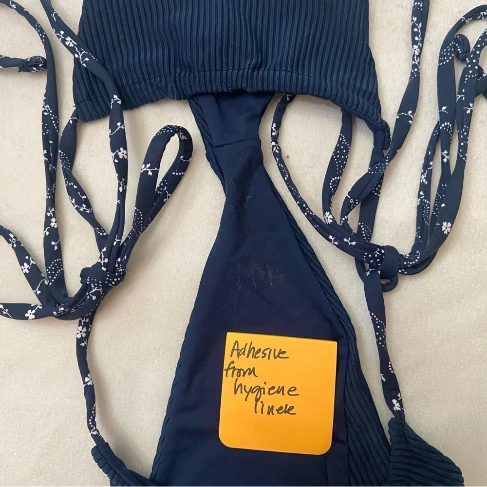 New! Frankie’s Bikini’s Tia ribbed thong string bikini bottom 3738